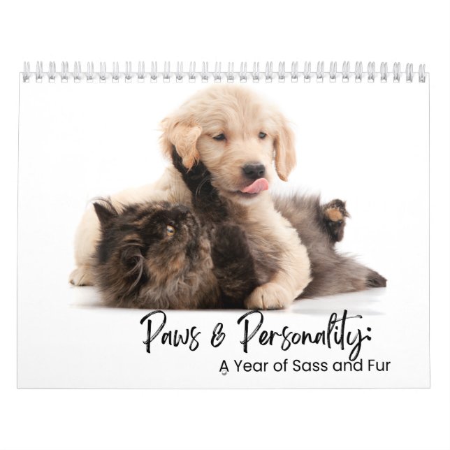 Calendário Paws & Personality: A Year of Sass and Fur (Capa)