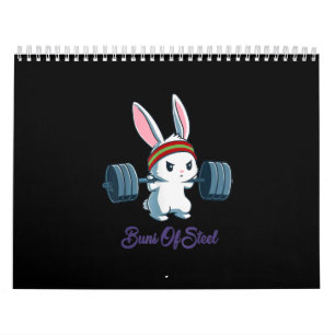 Calendário Pedaços de Ness Rabbit Bunny Lover Gym Workout En