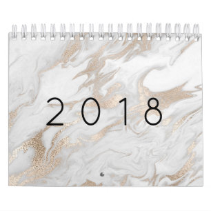 Calendário Pedra Dourado cor-de-rosa da prata cinzenta branca
