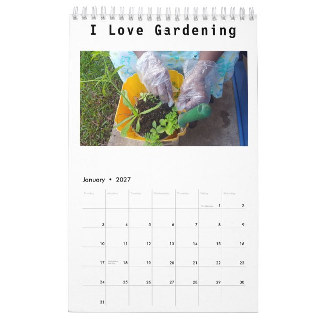 Calendário Pequeno de Página de Solteiro do Jardin (Jan 2027)