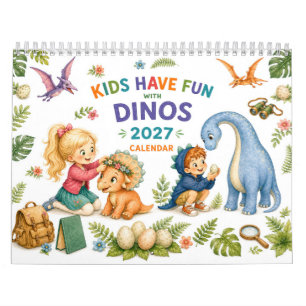 Calendário Pequenos Exploradores & Dinossauros Fofos – Crianç