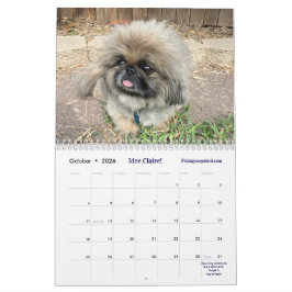 Calendário Pequinês de Liz E. 2026