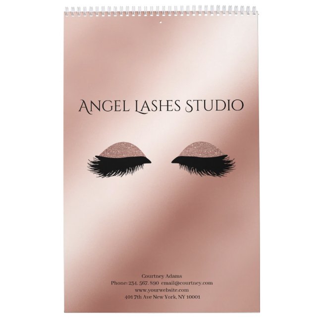Calendário Personalisierbar Makeup Artist Eyelash Extensions (Capa)