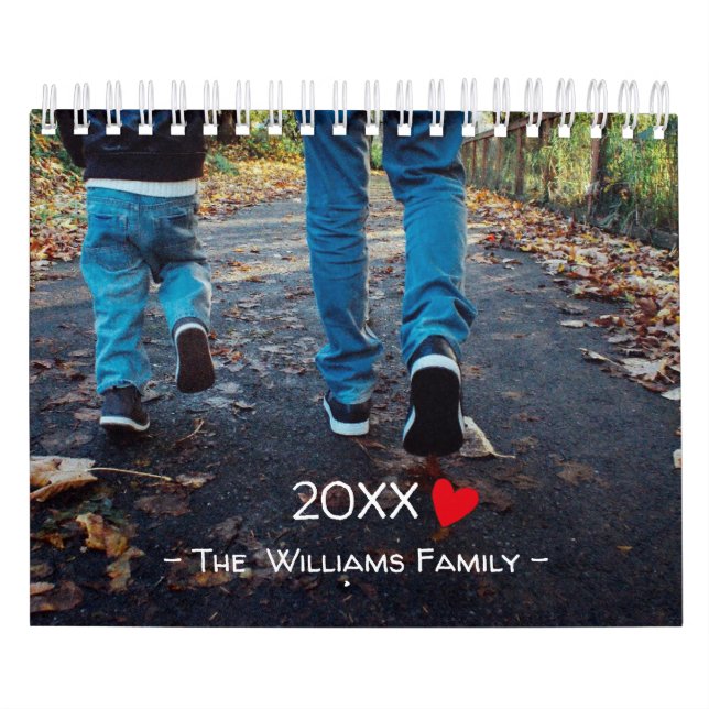Calendário Personalização de Foto da Família Minimalista Mode (Capa)