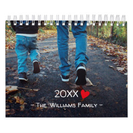 Calendário Personalização de Foto da Família Minimalista Mode
