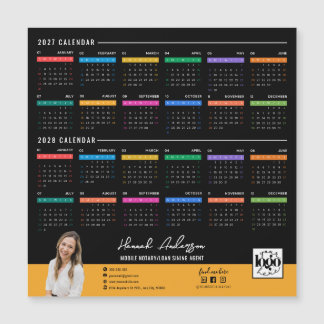 Calendário Personalizado 2027-2028 Logotipo Empres
