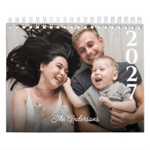 Calendário Personalizado 2027 com Fotos e Texto
