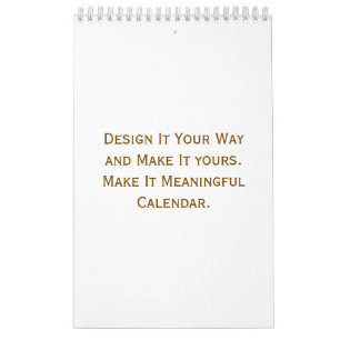 Calendário Personalizado 28 cm C x 18 cm L Clássico Sem Moldu