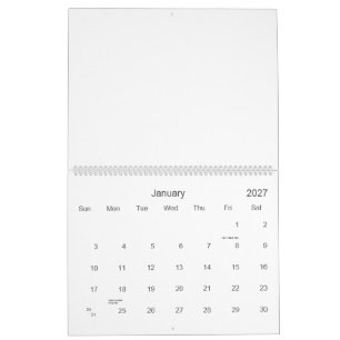 Calendário Personalizado 28 cm C x 36 cm L Apenas Números