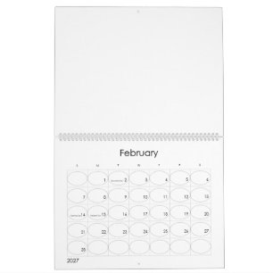 Calendário Personalizado 28 cm C x 36 cm L Teste Moderno