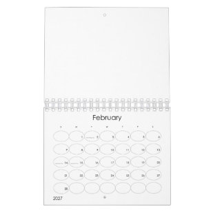 Calendário Personalizado 5.5" L x 7" W Bolhas Modernas