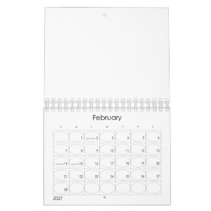 Calendário Personalizado 5,5" L x 7" W Teste Moderno
