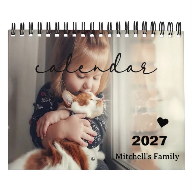 Calendário Personalizado com Foto de Animais de Es (Capa)