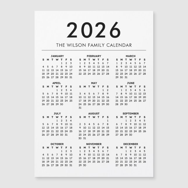 Calendário Personalizado com Nome 2027 (Frente)