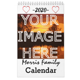 Calendário personalizado da família da