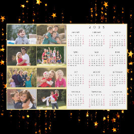 Calendário Personalizado da Família de Colagem de 