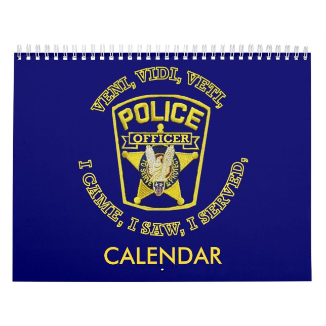 Calendário Personalizado da Polícia e Xerife (Capa)