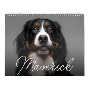 Calendário Personalizado de Cachorro em Letra Mode