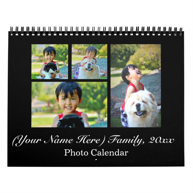 Calendário Personalizado de Colagem de Fotos 2024 (Capa)