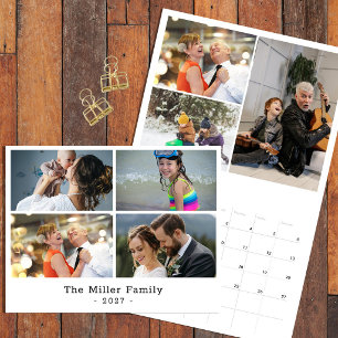 Calendário Personalizado de Colagem de Fotos da Fa
