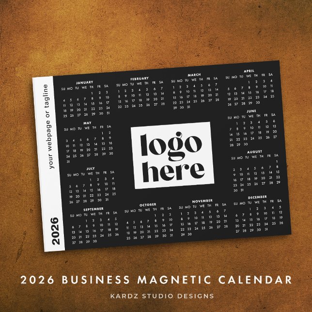 Calendário Personalizado de Cor 2026 para Empresas (Calendar shown in 5 x 7 inches. No minimum amount required.)