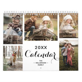 Calendário Personalizado de Família de 12 Meses co