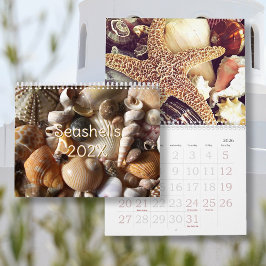 Calendário Personalizado de Fotografia de Conchas 