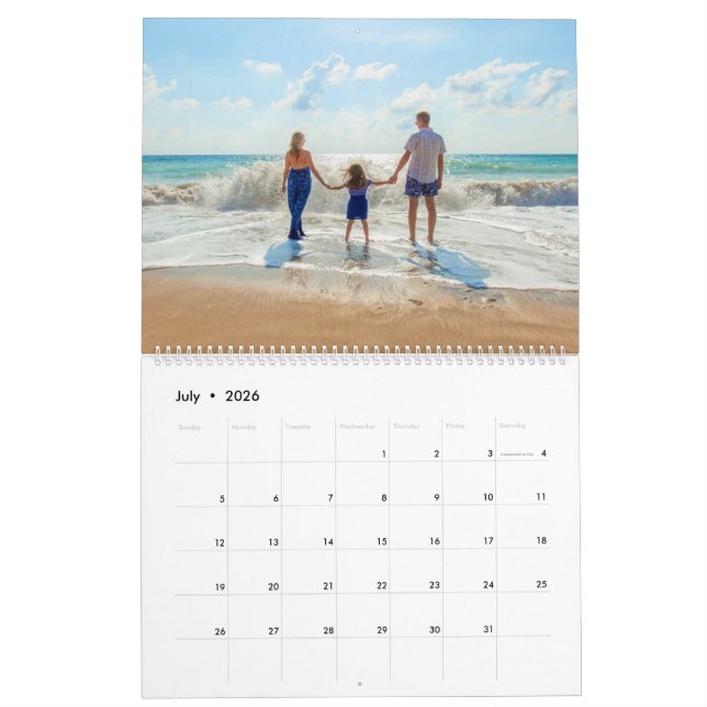Calendário Personalizado de Fotografias Adicionar  (Jul 2026)