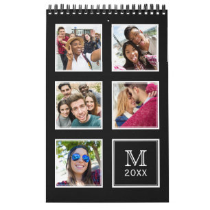 Calendário personalizado de Fotografias e Monogram