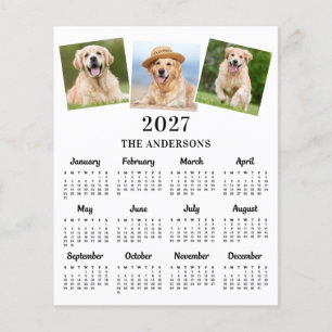 Calendário Personalizado de Fotos de 12 Meses para