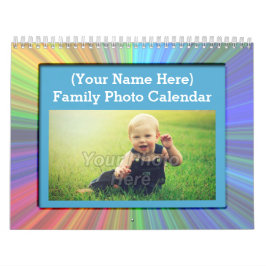 Calendário Personalizado de Muro de Fotografias da