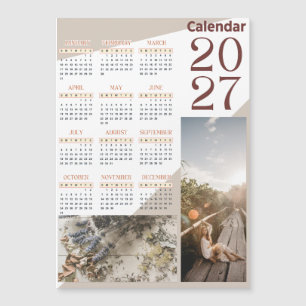 Calendário personalizado de parede com foto 2027
