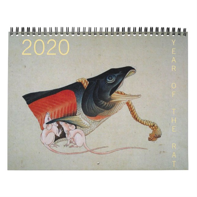 Calendário personalizado do ano Rato Chinês Art As (Capa)