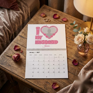 Calendário Personalizado Eu Amo Meu Marido – Adicionar Foto e