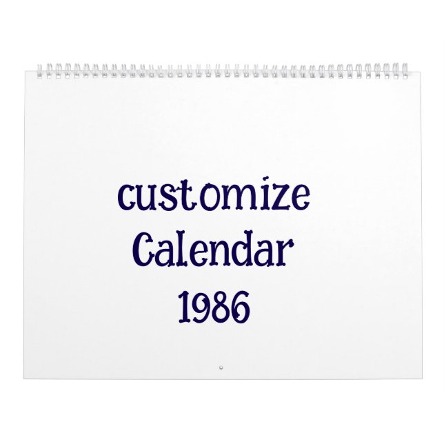 Calendário personalizar Grande (Capa)