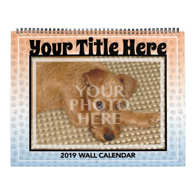 Calendário Personalize seu próprio animal de estimação do cão (Capa)