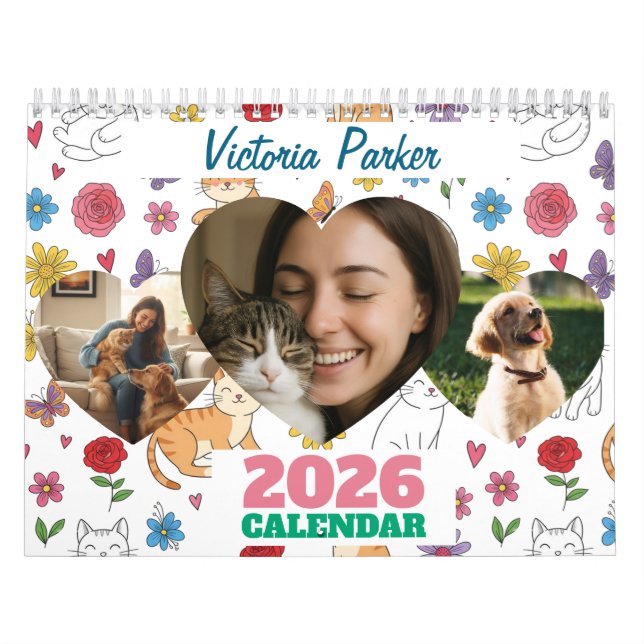 Calendário Personalized Pet Lovers Photo Calendar (Capa)