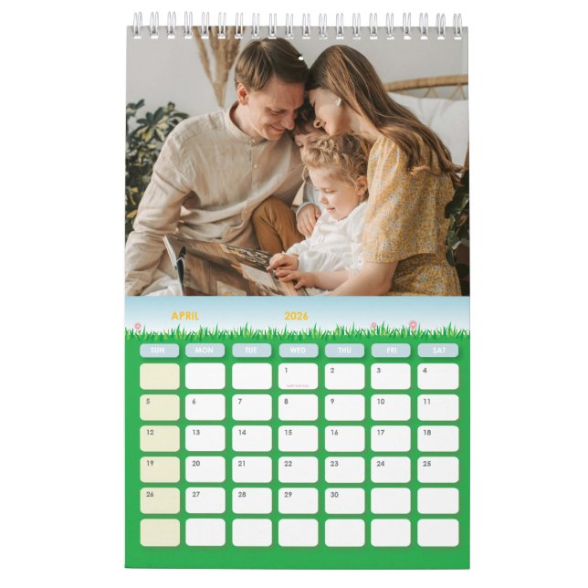 Calendário Personalized Photo Calendar for Family Or Couple (Abr 2026)