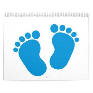 Calendário Pés do bebê azul