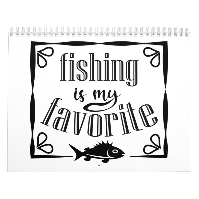 Calendário Pesca é minha citação favorita (Capa)