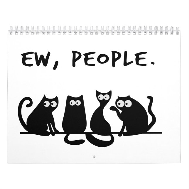 Calendário Pessoas Tão Engraçadinhas Gatos Pretos Miando (Capa)