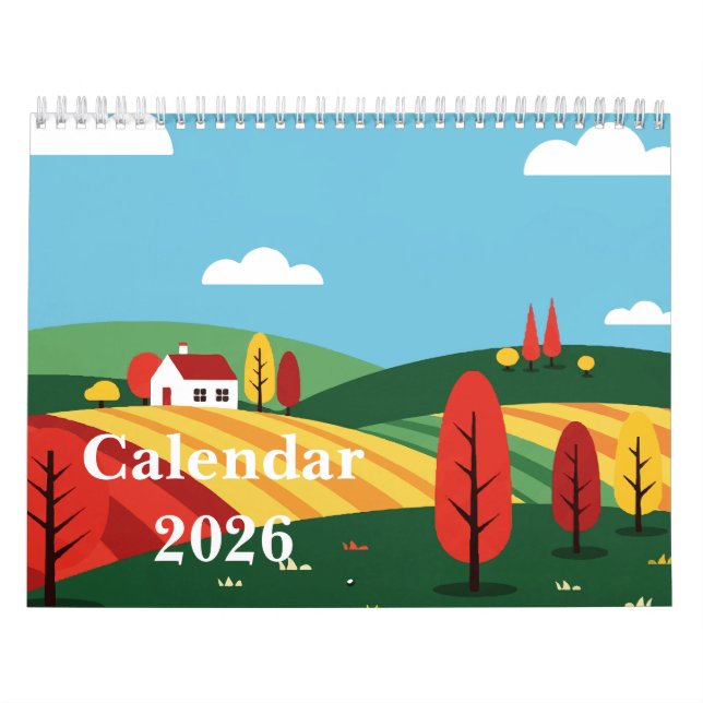 Calendário Picturesque rural landscape (Capa)