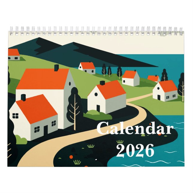 Calendário Picturesque rural landscape (Capa)