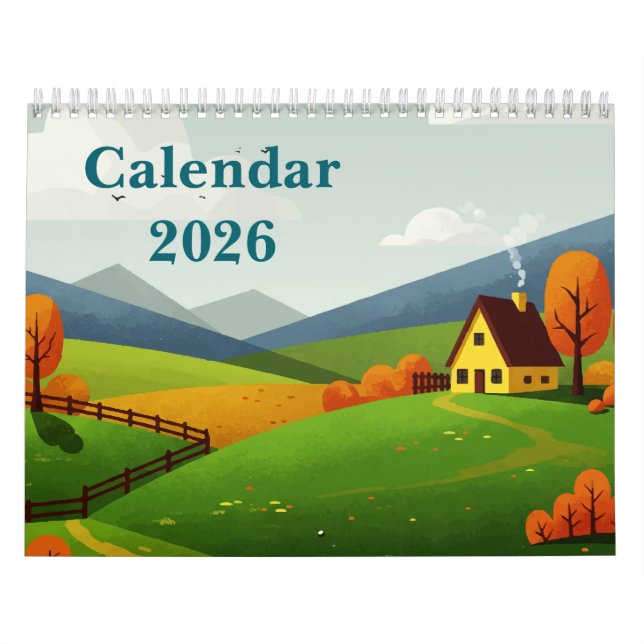 Calendário Picturesque rural landscape (Capa)