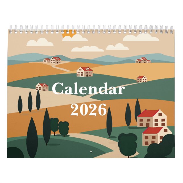 Calendário Picturesque rural landscape (Capa)
