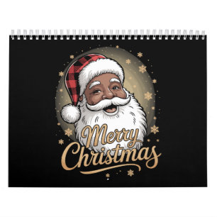 Calendário Pijamas de Natal Afro-Americanos Papai Noel