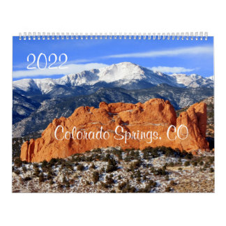 Calendário Pikes Peak Mountain, Primaveras do Colorado, CO
