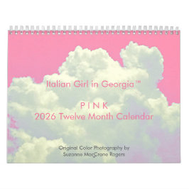 Calendário PINK - 2026 Twelve Month Calendar