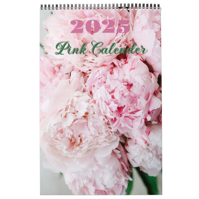Calendário Pink Floral 2025 Calender (Capa)