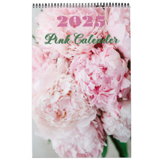 Calendário Pink Floral 2025 Calender